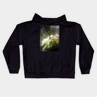 apple blossoms #2, focal black and white Kids Hoodie